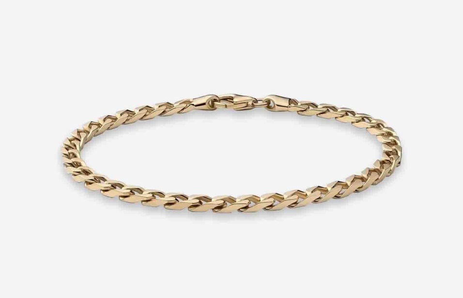 Bracciale A Catena Cubana Da 4 Mm In Oro Oliver Cabell