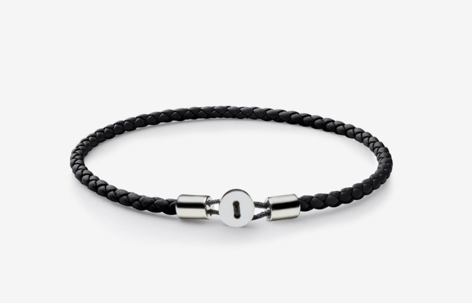 Bracciale In Pelle Gordon Argento Oliver Cabell