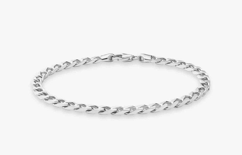 Oliver Cabell Bracciale A Catena Cubana Da 4 Mm In Argento