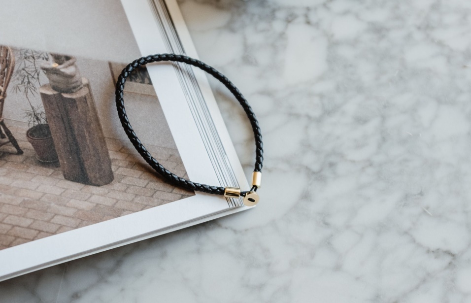 Oliver Cabell Gordon Bracciale In Pelle Oro