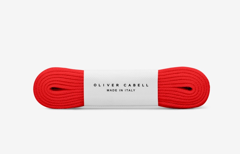 Lacci In Cotone Rosso Oliver Cabell