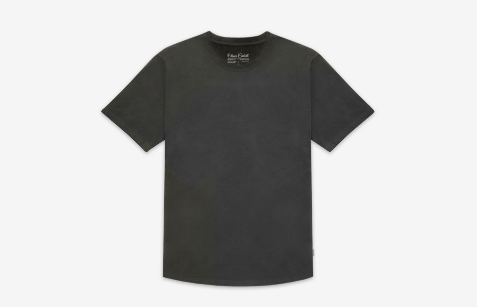 T-shirt Alla Moda Con Orlo Curvo Antracite Oliver Cabell