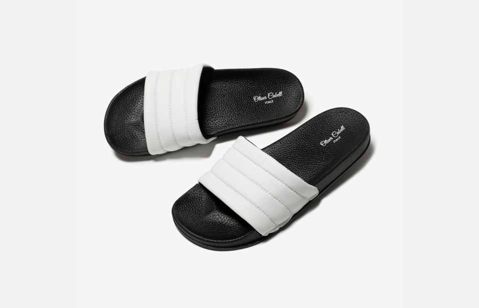 Alla Moda Oliver Cabell Vegan Slides Bianche